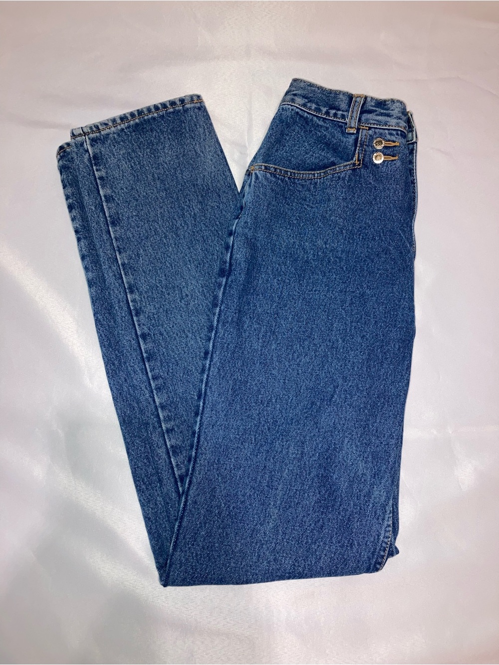 Lawman Classic Straight-Leg High-Rise Jeans in Dark Blue